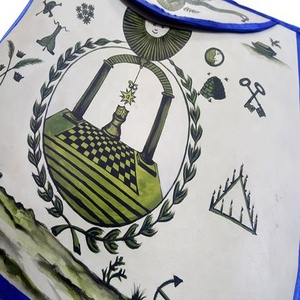 History Edition Custom-Designed Masonic Regalia Bib Apron Kit Printed Cotton and Leather Material - Product Image 3