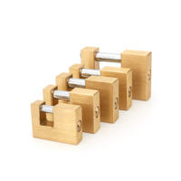 Cadenas Samhoo de sécurité supérieure, anti-coupure, en laiton robuste, 50-90 mm, rectangulaire, avec anse blindée et renforcée