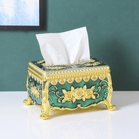 Vente directe d'usine, boîte à mouchoirs en plastique de luxe, style européen, porte-serviettes créatif, boîte à papier absorbant