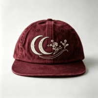 Gorra de Visera Plana de Algodón Lavado Estilo Vintage, con Logotipo Bordado Personalizado, Cómoda, Suave, Informal, para Exteriores, Estilo Urbano, Snapback