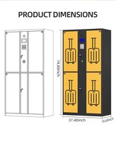 Système de casier intelligent OEM/ODM pour bagages avec RFID et reconnaissance faciale 3D pour un stockage sécurisé et automatisé des colis, prend en charge les couleurs personnalisées