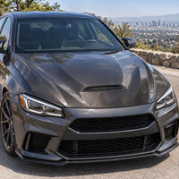 Capot avant en fibre de carbone style GTS pour Infiniti Q50 V37 2014-2020, brillant, ventilé, remplacement et amélioration du capot moteur
