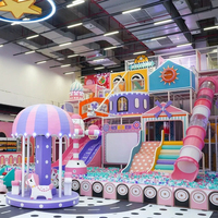 Peralatan bermain anak-anak Macaroon kustom permainan labirin peralatan main dalam ruangan lembut peralatan bermain anak dalam ruangan besar
