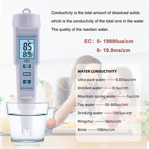 Ph Meter/Tds/Ec/Digitale Temperatuur Meter Water Kwaliteit Monitor Tester Voor Zwembaden, drinkwater Test - Product Image 3