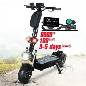 Ab/abd depo 100km/saat e scooter ücretsiz kargo yetişkinler 8000w çift motorlu en güçlü 60v 50ah büyük pil 13 inç 60v elektrik Sc