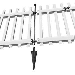 Clôture en vinyle blanc, clôture en PVC, installation facile sans creuser <span class=keywords><strong>pour</strong></span> jardin et cour - Product Image 3