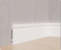 Plinthe murale moderne en PVC/PS écologique, imperméable, apprêtée blanche, pour villas et hôtels