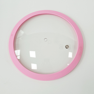 Couvercle en verre trempé de couvercle en verre de jante de silicone de couleur <span class=keywords><strong>rose</strong></span> pour des casseroles de casseroles - Product Image 1