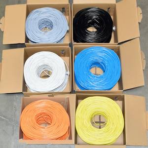 <span class=keywords><strong>Cable</strong></span> UTP CAT5e de 1000 pies <span class=keywords><strong>Cable</strong></span> de red de cobre sólido a granel <span class=keywords><strong>Categoría</strong></span> <span class=keywords><strong>5E</strong></span> <span class=keywords><strong>Ethernet</strong></span> LSZH Chaqueta Naranja - Product Image 4