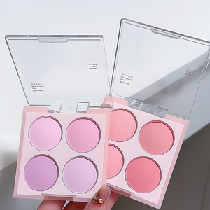 OEM 4 couleurs dégradées <span class=keywords><strong>Maquillage</strong></span> pour le visage <span class=keywords><strong>Teint</strong></span> blush imperméable longue durée poudre <span class=keywords><strong>maquillage</strong></span> quotidien Poudre blush palette - Product Image 5