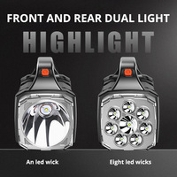 Lampe torche LED rechargeable par USB à énergie solaire 1000 lumens, corps en ABS, étanche, haute puissance, lumière de travail COB, camping en plein air