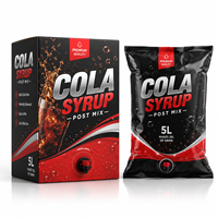 Sachet de concentré de boisson BIB personnalisé imprimé 5L pour sirop de cola, emballage Bag-in-Box avec valve de distribution