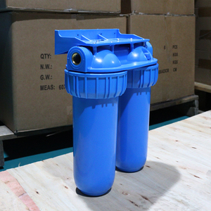 <span class=keywords><strong>Filtre</strong></span> à <span class=keywords><strong>eau</strong></span> mural standard 10"x2.5" à 2 étages bleu avec entrée et sortie en laiton de 10 1/2 pouces pour usage domestique - Offre Spéciale - Product Image 2