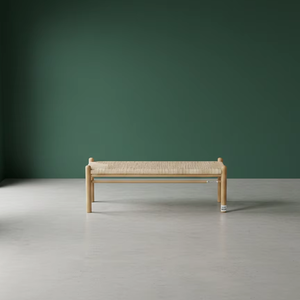 ม้านั่งไม้เคนโซ ผลิตจากไม้เนื้อแข็ง พร้อมเบาะทอแบบแฮนด์เมด ให้ความอบอุ่นเป็นธรรมชาติ ทนทาน และมีสไตล์มินิมอลเหนือกาลเวลา - Product Image 5