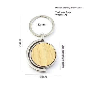 Creative Rotating Bamboo Model Cross Border Bottle Opener Keychains Blank Wood Openers <b>Key</b> Chains <b>Tag</b> for Engravable DIY Crafts - Product Image 4