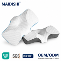Bantal Leher Ergonomis Busa Memori Bentuk Kupu-kupu Grosir, Bantal Tidur Ortopedi Servikal, Bantal Persegi Panjang Portabel untuk Berkemah