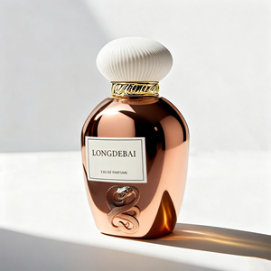 Botella de Perfume de Lujo Transparente con Logo Electrochapado, Vacía, de 30ml, 60ml, 100ml, con Pulverizador y Tapa de Goma - Product Image 1