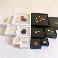 Boîte à pierres précieuses en plastique avec couvercle, étui à deux pièces à fermeture à pression pour diamants et bijoux, emballage cadeau