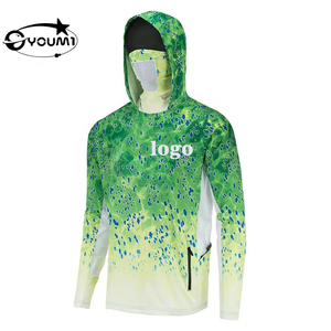 خدمة YOUMI المخصصة للتصنيع حسب الطلب، بدلة صيد رجالية خفيفة الوزن مقاومة للرياح ومضادة للماء سريعة الجفاف بعامل حماية من الأشعة فوق البنفسجية 50+، مكونة من قطعتين، 100% بوليستر، بنمط التمويه - Product Image 1