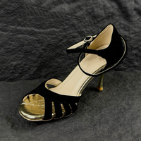Chaussures de danse latine tango argentin pour femmes avec empeigne en daim, semelle en daim, style européen et américain, design classique professionnel