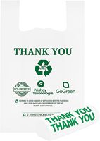 Sac compostable écologique avec poignée, réutilisable, transparent, pour l'emballage alimentaire et les collations