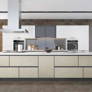 Ensemble complet d'armoires de cuisine minimalistes modernes avec conception de meubles personnalisés gratuits - Product Image 3