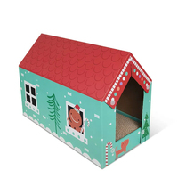 ICLE-Gratte-chat de maison de Noël en carton personnalisé de haute qualité avec griffoir