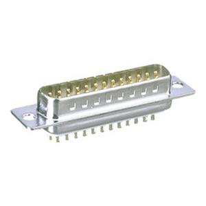 Conector macho tipo D soldado, resistente y duradero, ideal para conexiones eléctricas y transmisión de datos. - Product Image 1