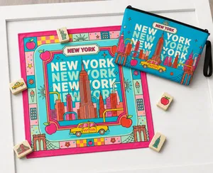 Tapis de Mahjong Américain Patriotique de Luxe Personnalisé par l'État, Pliable, Écologique, Imperméable, Antidérapant, pour <span class=keywords><strong>Jeu</strong></span> de Poker Oh My Mahjong - Product Image 1