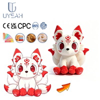 UYEAH EN71/CPC/GRS Peluches Mascottes Personnalisées en Forme de Chat, Jouets en Peluche Doux et Mignons en Coton, Peluche Renard pour Enfants, Cadeaux