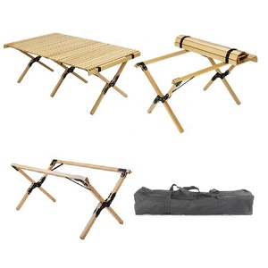 Table portable en <span class=keywords><strong>bois</strong></span> <span class=keywords><strong>de</strong></span> hêtre pour camping, jardin et pique-nique – Offre spéciale - Product Image 1