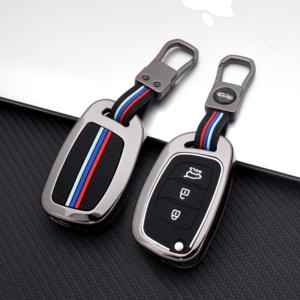 Accessoires étui à clés en silicone en alliage de zinc pour <span class=keywords><strong>hyundai</strong></span> elentra 2019 santa fe 2014 ix25 ix35 couvercle de <span class=keywords><strong>clé</strong></span> à rabat en métal - Product Image 3