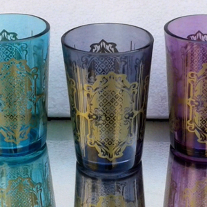 Verres à thé marocains traditionnels et ensemble de tasses à thé de luxe avec boîte cadeau, impression personnalisée, style bohème - Product Image 1