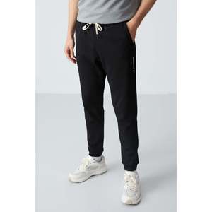 Conjunto Deportivo Básico para Hombre, Gris Melange/Negro, de Algodón Grueso y Suave, Corte Holgado - 85261 - Gb melange/negro - Product Image 2