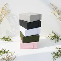 Boîte à tiroir en papier recyclé personnalisée DEQI, boîte coulissante, boîte d'emballage pour bijoux avec éponge ou boîte flottante transparente, boîtes en papier 9*9