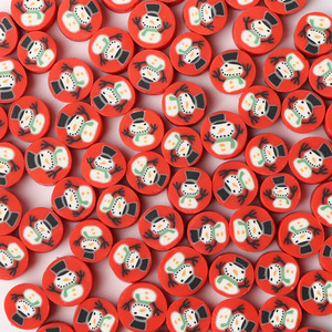 Bijoux décoratifs de noël, perles <span class=keywords><strong>Fimo</strong></span>, entrejambe de bonhomme de neige, perle, en <span class=keywords><strong>argile</strong></span> polymère, Heishi, chauve-souris, Halloween, 1000 pièces, vente en gros - Product Image 5