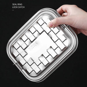 Lonchera Bento SYH1065 de Acero Inoxidable 304, Contenedor Térmico para Alimentos con Plato de 3 Compartimentos para Empacar Comida - Product Image 4