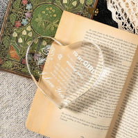 Horloge en cristal personnalisée en forme de cœur, autres objets artisanaux en cristal, cadeaux de mariage