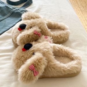 Nuovo stile peluche pantofole per le donne calde e alla moda per l'autunno e l'inverno Design semplice per uso domestico pantofole - Product Image 1