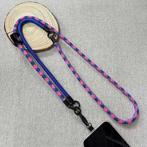 2025 Universal Mobile Cell Phone Strap <b>Lanyard</b> Hook Adjustable Buckle Handmade Macrame Knots Durable <b>Polyester</b> Customizable - Product Image 1