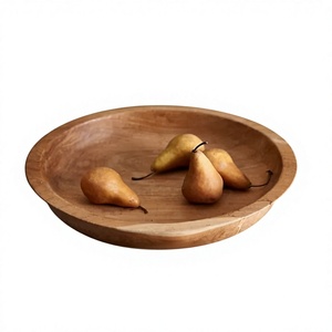Bol à salade multifonctionnel en fruits d'acacia, forme ronde, designs personnalisables, bols et plats écologiques pour accessoires de maison - Product Image 1