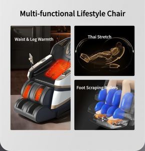 2025 China Smart AI silla de masaje de voz cuerpo completo 4,0 suspensión de aire SL Track Back calefacción becerro pie alivio Bluetooth cero - Product Image 5