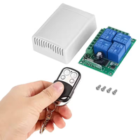 Interrupteur sans fil universel à 4 canaux, 4 boutons, récepteur de relais, émetteur RF, télécommande 433 MHz, DC12V