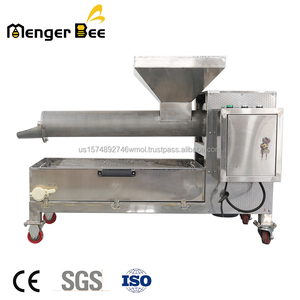 เครื่องอัดฝาขวดน้ำผึ้งอัตโนมัติ Menger Bee พร้อมเครื่องแยกขี้ผึ้งแบบสกรู ทำจากสแตนเลส ใช้ไฟ 220V กำลังไฟ 750W สำหรับการเลี้ยงผึ้ง ผลิตขี้ผึ้งได้ 50 กก./ชม. - Product Image 1