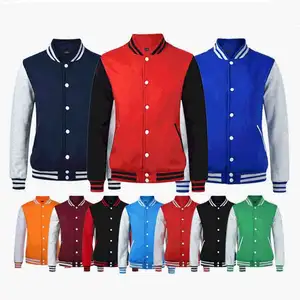 High Quality Custom Print Embroidered Varsity Jackets Custom Men Baseball Jacket Oversized Varisty Jacket