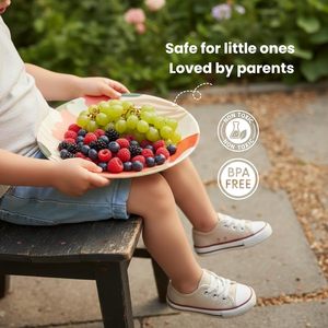 Ensemble <span class=keywords><strong>de</strong></span> vaisselle OEM/ODM, ensemble d'assiettes <span class=keywords><strong>de</strong></span> cuisine, plateau à collation et à fruits, assiette en fibre <span class=keywords><strong>de</strong></span> bambou écologique réutilisable pour mariage et fête - Product Image 4