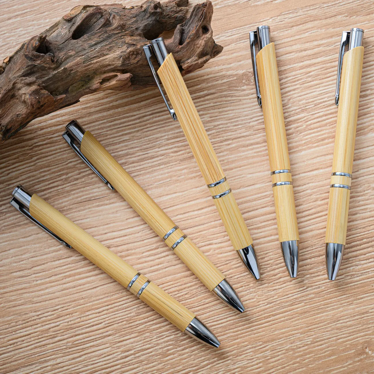 Оптовая продажа, рекламная дешевая Экологичная бамбуковая ручка, шариковые ручки с логотипом на заказ