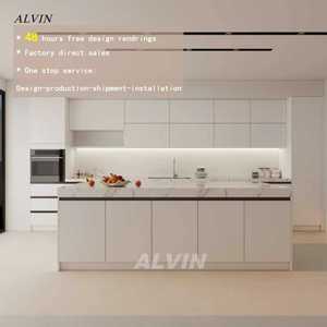Alvin tùy chỉnh thiết kế phong cách hiện đại RTA độ bóng cao gấp gỗ tủ bếp thiết lập với mềm đóng ngăn kéo - Product Image 1