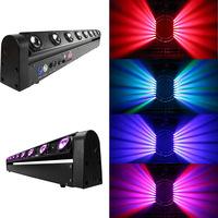 Barre de faisceau LED mobile 8x12W RGBW 4 en 1 8 yeux Barre de faisceau LED Lyre Éclairage de scène disco