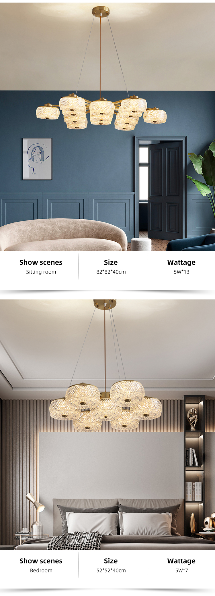 Nordic Home Decoration Post-modern Creative Acrylic Staircase Ceiling Modern Led Chandelier